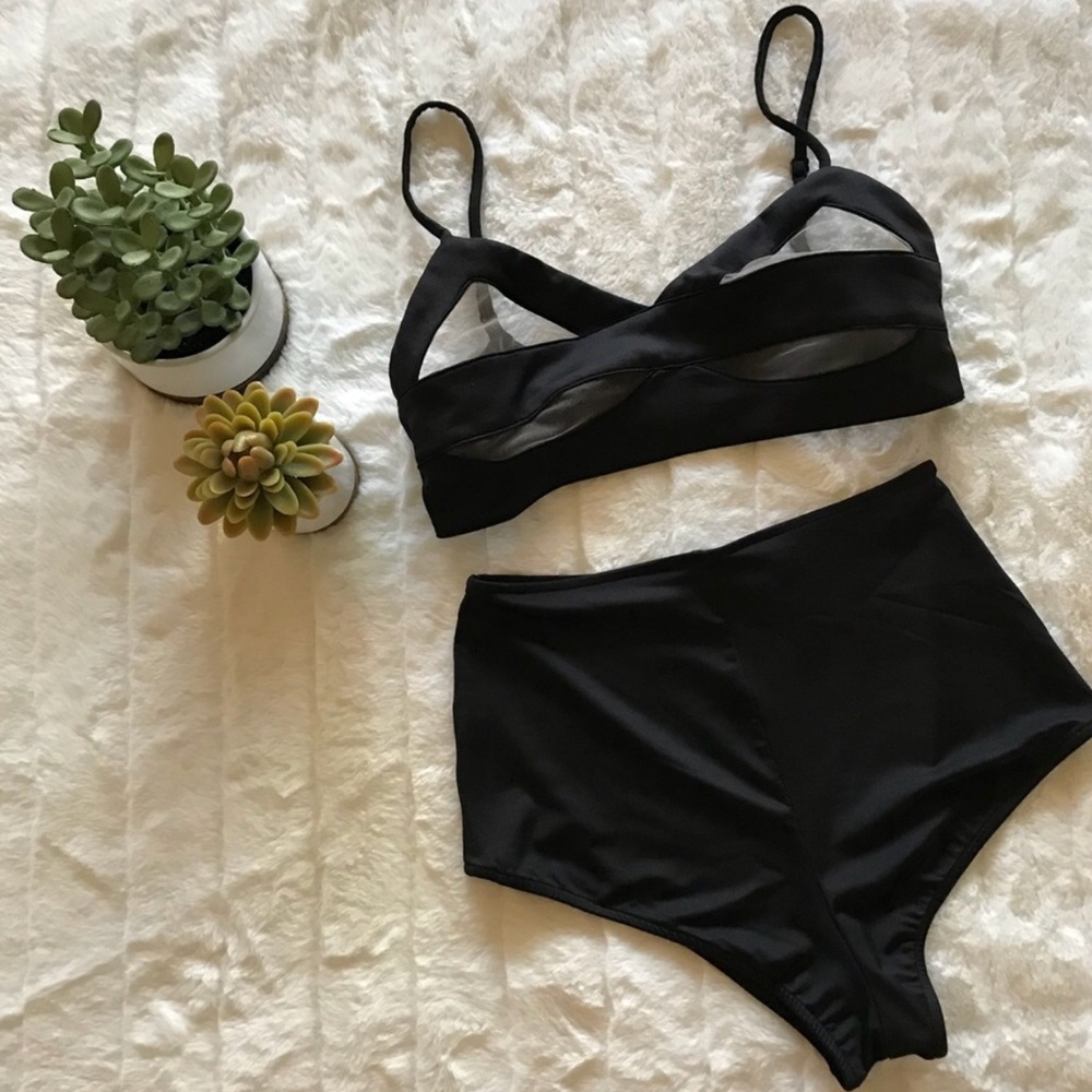 Revolve high waisted mesh bikini